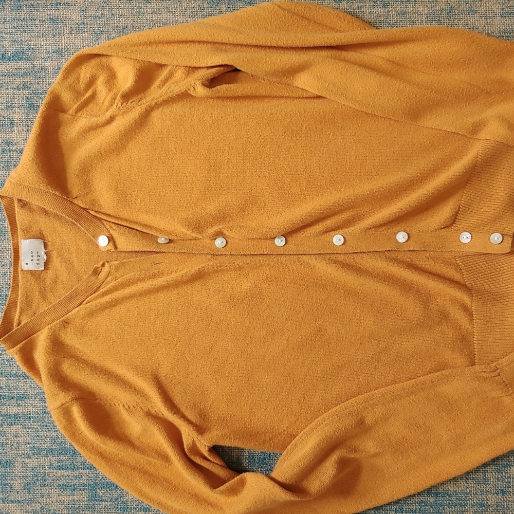 Womens Mustard Cardigan